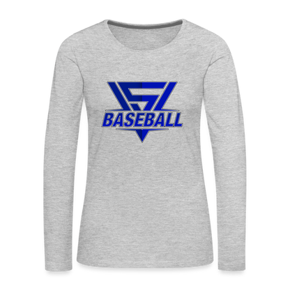 Women's Vegas Strong Baseball Premium Long Sleeve - heather gray