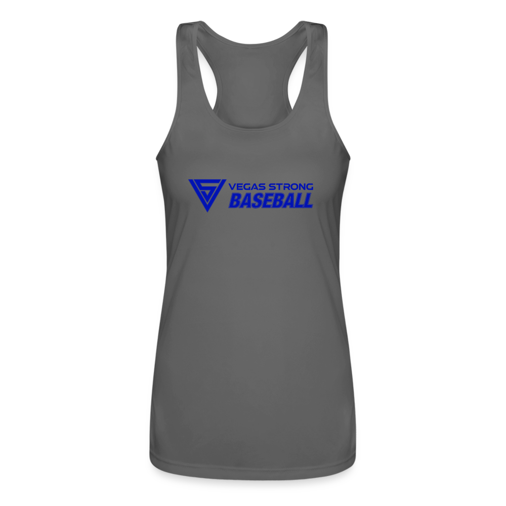 Women’s Vegas Strong BB Racerback - charcoal