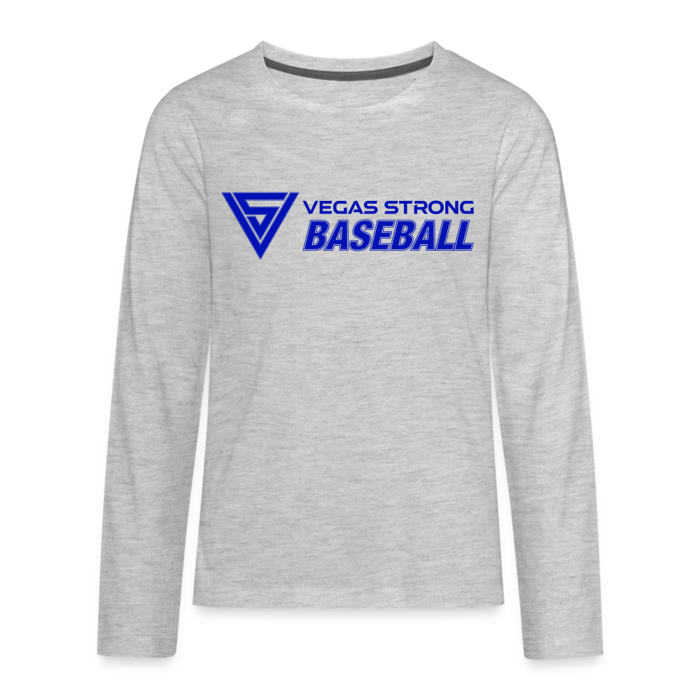 Youth Vegas Strong BB Premium Long Sleeve - heather gray