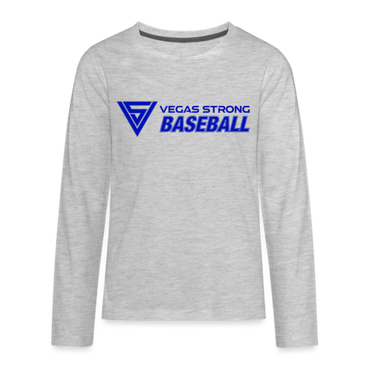 Youth Vegas Strong BB Premium Long Sleeve - heather gray