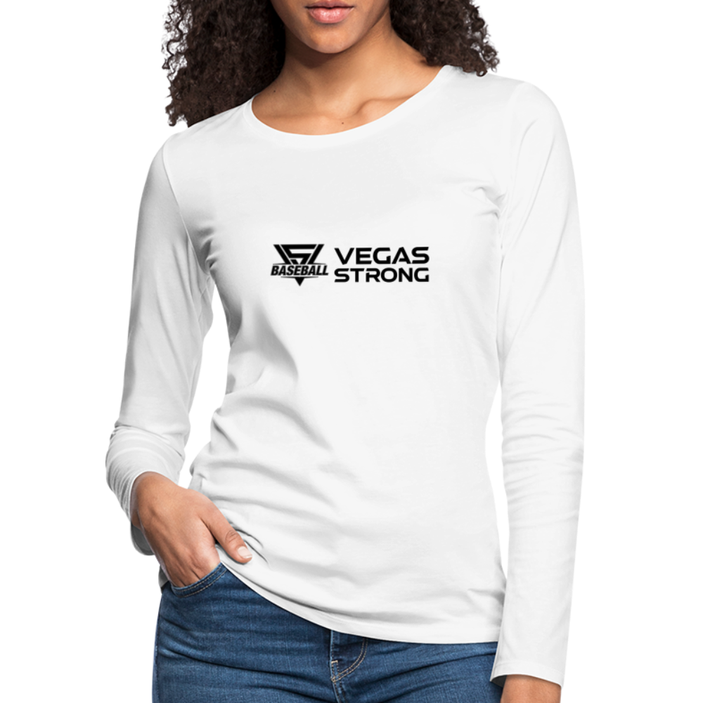 Women's VS Black Premium Long Sleeve - white