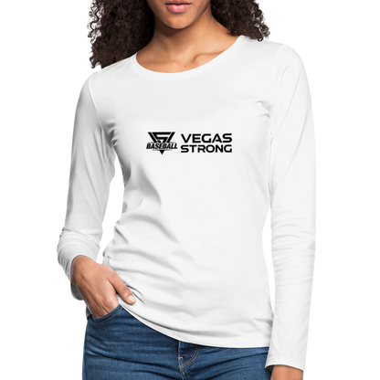 Women's VS Black Premium Long Sleeve - white