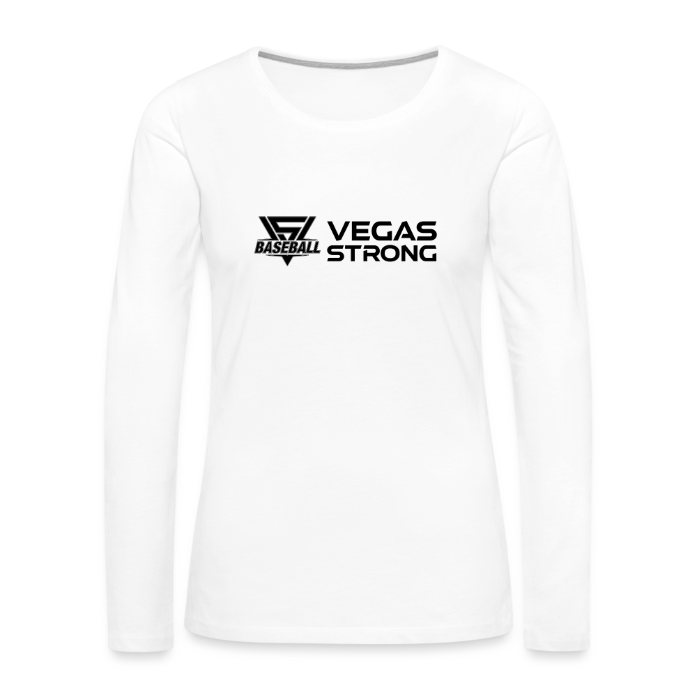 Women's VS Black Premium Long Sleeve - white