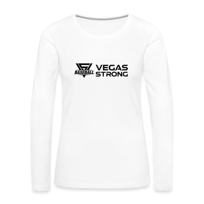 Women's VS Black Premium Long Sleeve - white