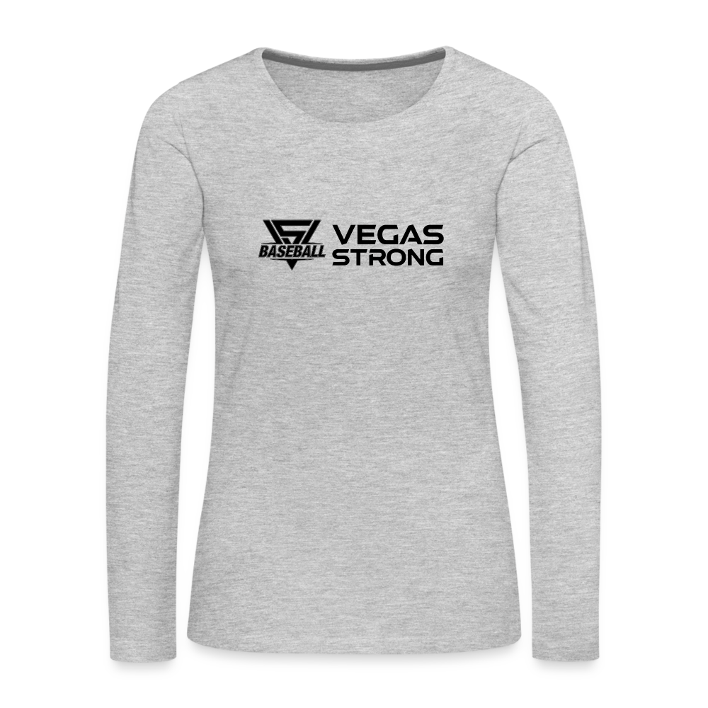 Women's VS Black Premium Long Sleeve - heather gray