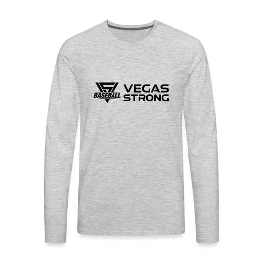 Men's VS Black Premium Long Sleeve - heather gray