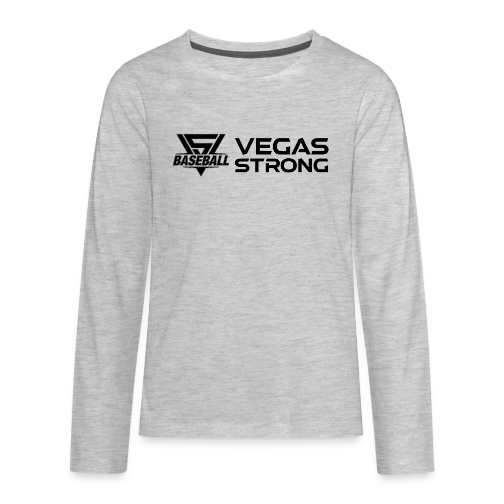 Youth VS Black Premium Long Sleeve - heather gray