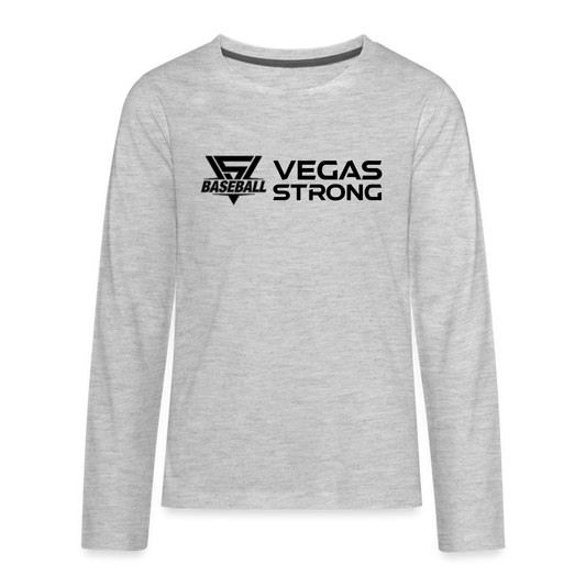 Youth VS Black Premium Long Sleeve - heather gray