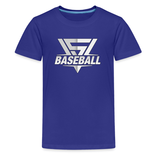 Youth Vegas Strong Grey Premium Tee - royal blue