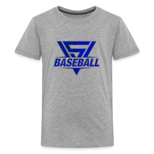 Youth Vegas Strong Baseball Premium Tee - heather gray