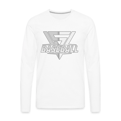 Men's Vegas Strong Grey Premium Long Sleeve - white