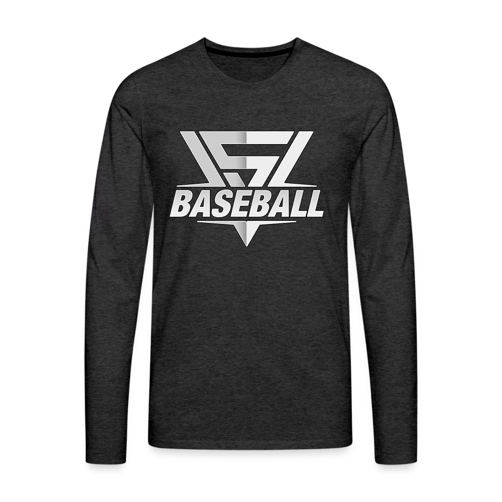 Men's Vegas Strong Grey Premium Long Sleeve - charcoal grey