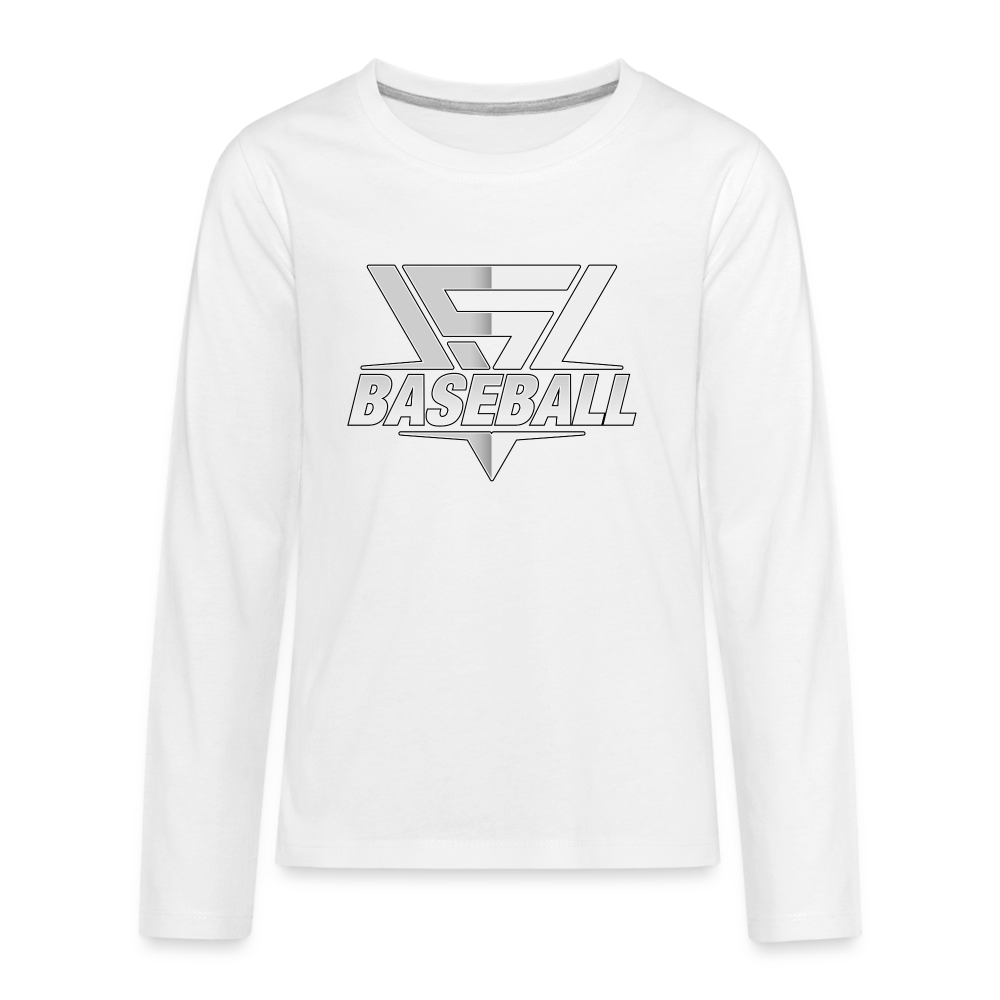 Youth Vegas Strong Grey Premium Long Sleeve - white