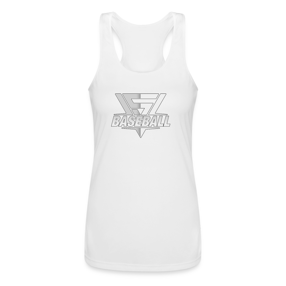 Women’s Vegas Strong Grey Racerback - white