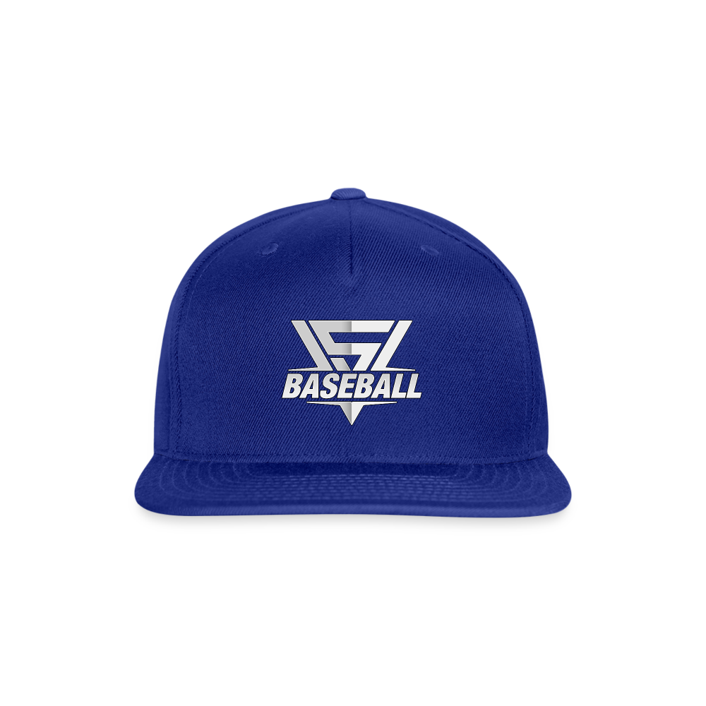 VS Grey Snapback - royal blue