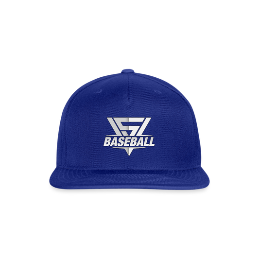 VS Grey Snapback - royal blue