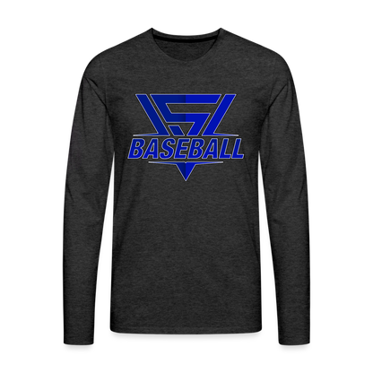 Men's Vegas Strong Baseball Long Sleeve - charcoal grey