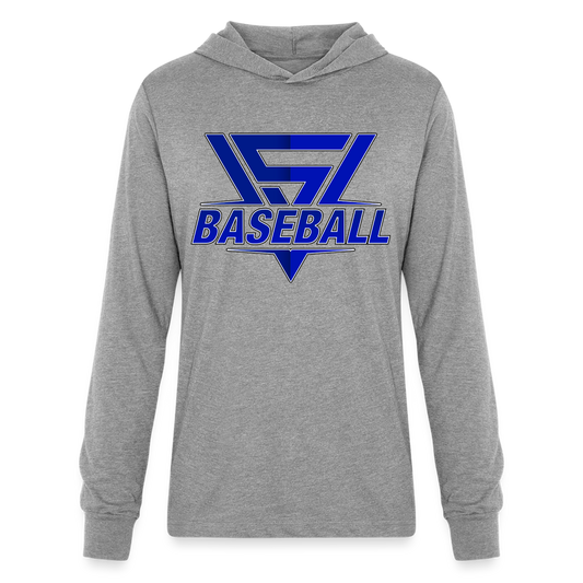 Mens' Vegas Strong Baseball Long Sleeve Lightweight Hoodie - heather grey