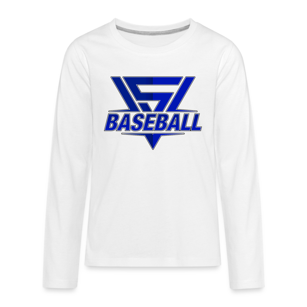 Youth Vegas Strong Baseball Premium Long Sleeve - white