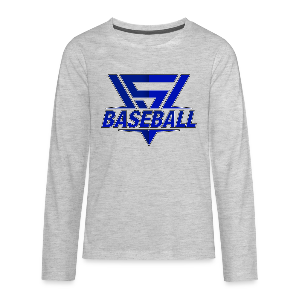 Youth Vegas Strong Baseball Premium Long Sleeve - heather gray